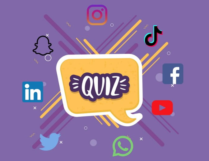 quiz facebook twitter instagram tiktok snapchat pinterest