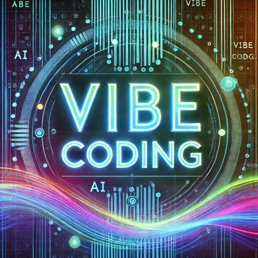 un écran d'ordinateur avec un fond coloré avec écrit vibe coding