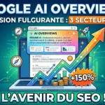 AI Overviews trafic web secteurs